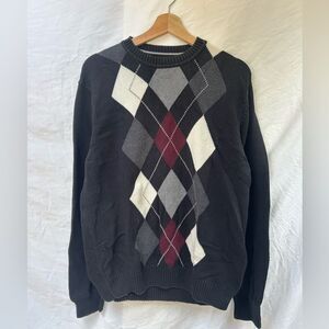 David Taylor Mens Sweater Pullover CrewNeck Long Sleeve Cotton Medium Golf